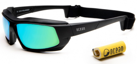 Солнцезащитные очки Ocean Glasses Paros Black Matt  Green Revo 2021