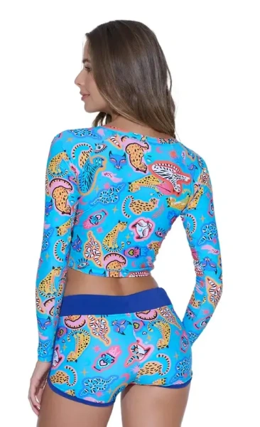 Лайкра 69Slam Riana Uv Protected Cropped Rash Vest Stay Wild