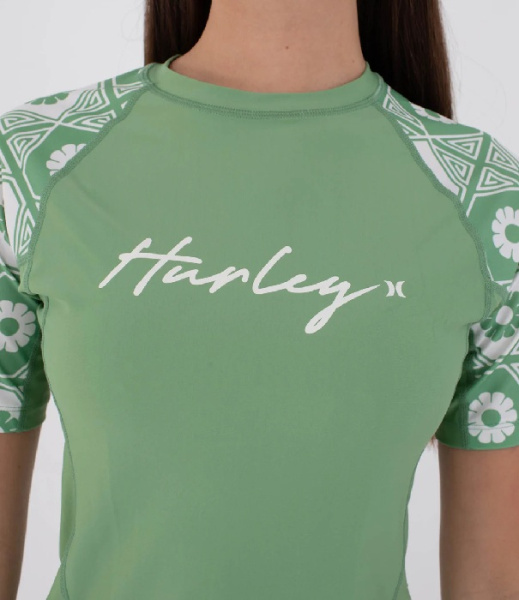 Лайкра для серфинга Hurley Mikonos SS Rashvest Mineral Green
