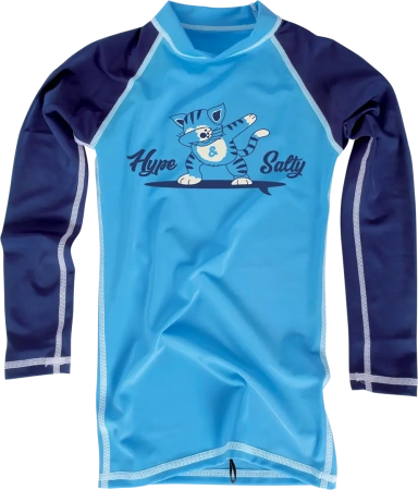 Лайкра детская MDNS Bicolor Design Rashvest Kid Ls Cat Blue/Navy 2023 14-Xl