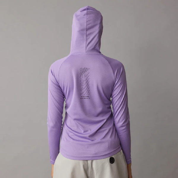 Лакра с капюшоном Ion Wetshirt Hood LS Women Lilac/Petals