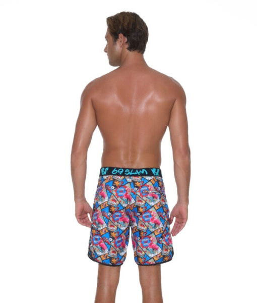 Бордшорты мужские 69Slam Luke Cosmic Pink Rider CPR Medium Length Boardshort SSLCPR-PM 