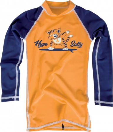 Лайкра детская MDNS Bicolor Design Rashvest Kid Ls Cat Orange/Navy 2023