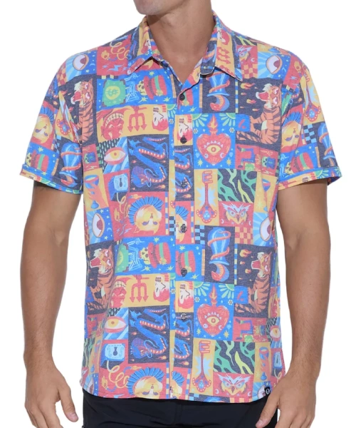 Рубашка 69Slam Julian S/S Rash Shirt Wierd Block