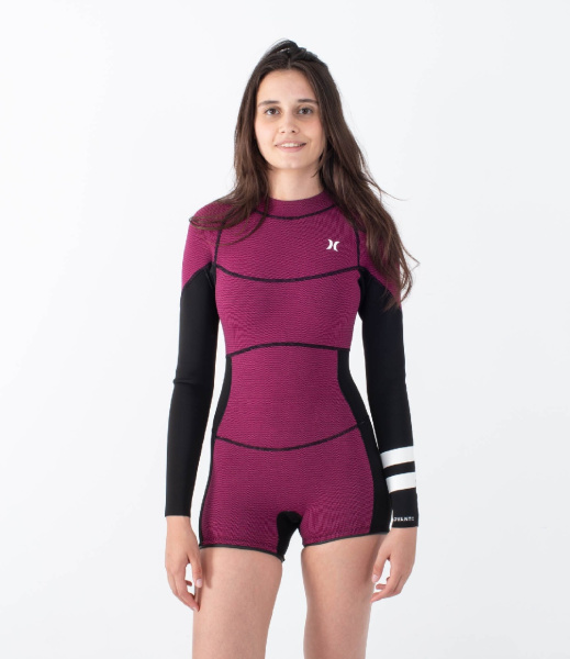 Гидрокостюм Hurley Air 2mm Shorty Springsuit Women Bzip Prune