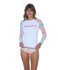 Лайкра женская 69Slam Ava Glass Tiger GTG L/S Rash Vest GRLGTG-WH
