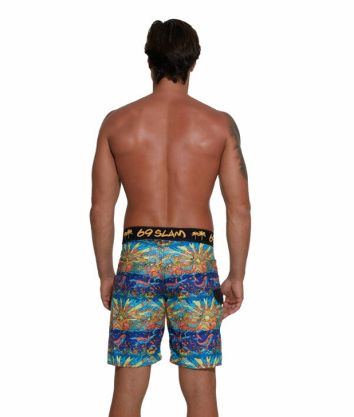 Бордшорты для серфинга 69Slam Manu Dystopia Long Length Boardshort 