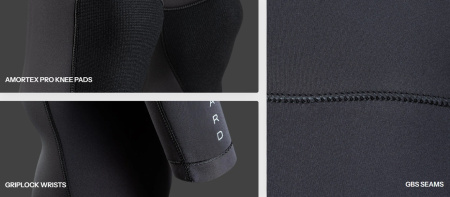 Гидрокостюм NeilPryde Wizard 4/3 Fullsuit GBS FZ Charcoal/Light grey-blue