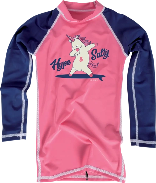 Лайкра детская MDNS Bicolor Design Rashvest Kid Ls Unicorn Pink/Navy 2023