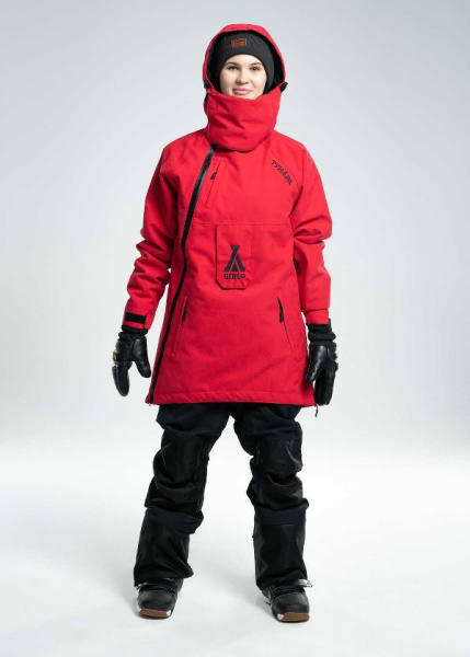 Комбинезон для сноукайтинга Тундра Street Girly красно-чёрный 2022