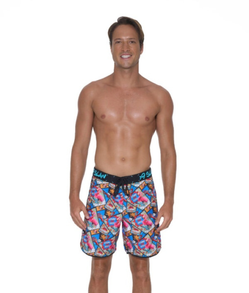 Бордшорты мужские 69Slam Luke Cosmic Pink Rider CPR Medium Length Boardshort SSLCPR-PM 